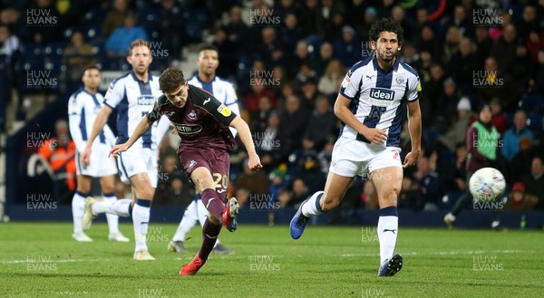 130319 - West Bromwich Albion v Swansea City - SkyBet Championship - Daniel James of Swansea City has his shot at goal saved