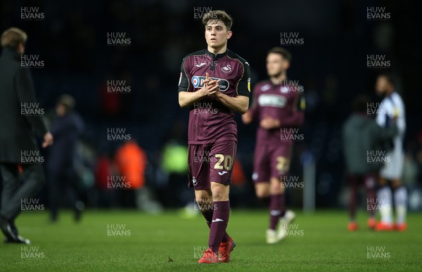 130319 - West Bromwich Albion v Swansea City - SkyBet Championship - Daniel James of Swansea City thanks fans at full time