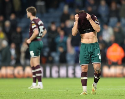 291125 - West Bromwich Albion v Swansea City - Sky Bet Championship - Goncalo Franco of Swansea and Cameron Burgess of Swansea show upset at the end of the match