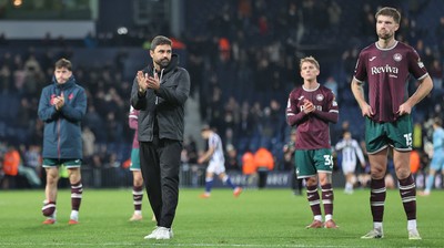 291125 - West Bromwich Albion v Swansea City - Sky Bet Championship - Swansea manager Vitor Matos applauds the travelling fans at the end of the match