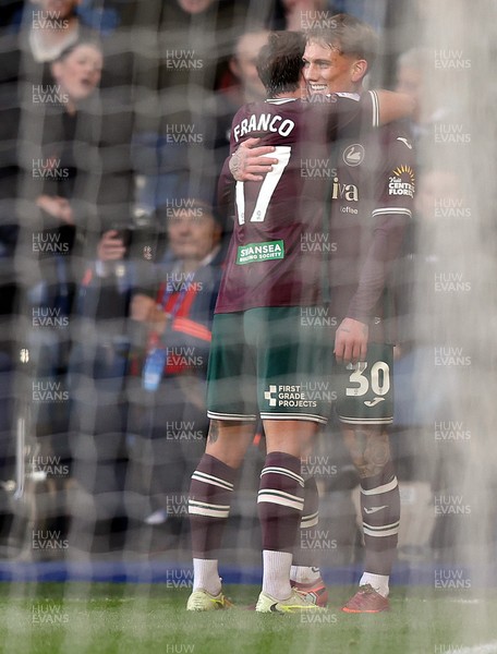291125 - West Bromwich Albion v Swansea City - Sky Bet Championship - Ethan Galbraith of Swansea celebrates 2nd team goal with Goncalo Franco of Swansea