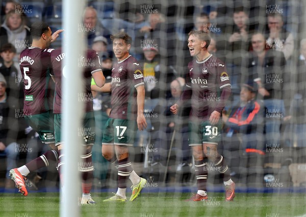 291125 - West Bromwich Albion v Swansea City - Sky Bet Championship - Ethan Galbraith [rt] of Swansea celebrates 2nd team goal with team