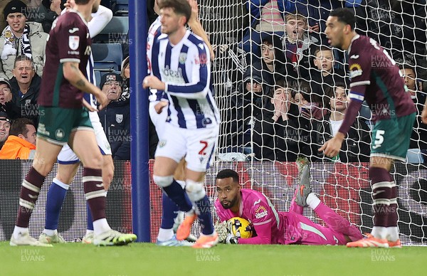 291125 - West Bromwich Albion v Swansea City - Sky Bet Championship - Goalkeeper Lawrence Vigouroux of Swansea makes one of many saves in the 2nd half