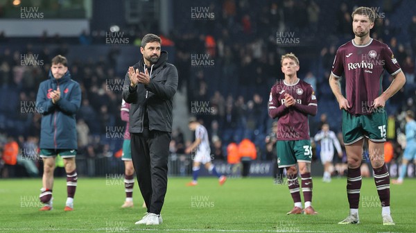 291125 - West Bromwich Albion v Swansea City - Sky Bet Championship - Swansea manager Vitor Matos applauds the travelling fans at the end of the match