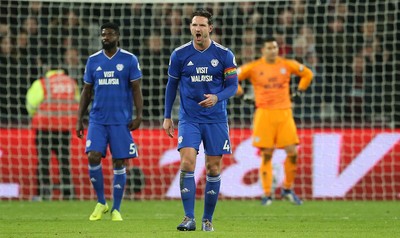 041218 - West Ham United v Cardiff City - Premier League - A frustrated Sean Morrison of Cardiff City