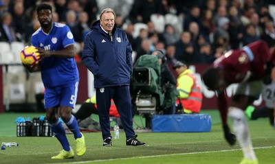 041218 - West Ham United v Cardiff City - Premier League - Cardiff City Manager Neil Warnock