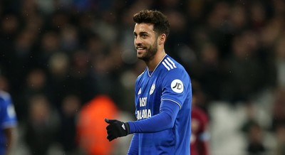 041218 - West Ham United v Cardiff City - Premier League - V�ctor Camarasa of Cardiff City