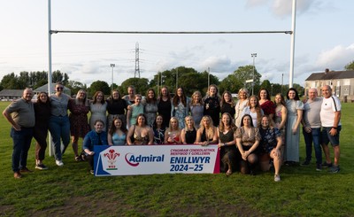 070625 - West Swansea Hawks - Sue Jones captain of West Swansea Hawks with the League Trophy as the team celebrate winning the Admiral Women’s West League Title