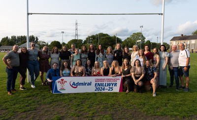 070625 - West Swansea Hawks - Sue Jones captain of West Swansea Hawks with the League Trophy as the team celebrate winning the Admiral Women’s West League Title