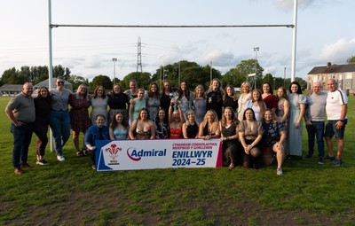 070625 - West Swansea Hawks - Sue Jones captain of West Swansea Hawks with the League Trophy as the team celebrate winning the Admiral Women’s West League Title