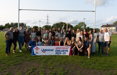 070625 - West Swansea Hawks - Sue Jones captain of West Swansea Hawks with the League Trophy as the team celebrate winning the Admiral Women’s West League Title