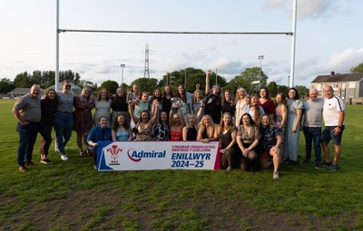 070625 - West Swansea Hawks - Sue Jones captain of West Swansea Hawks with the League Trophy as the team celebrate winning the Admiral Women’s West League Title