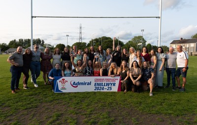 070625 - West Swansea Hawks - Sue Jones captain of West Swansea Hawks with the League Trophy as the team celebrate winning the Admiral Women’s West League Title