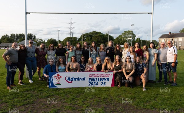 070625 - West Swansea Hawks - Sue Jones captain of West Swansea Hawks with the League Trophy as the team celebrate winning the Admiral Women’s West League Title