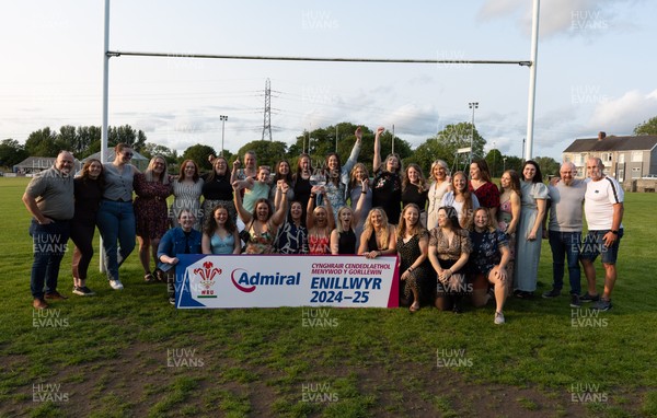 070625 - West Swansea Hawks - Sue Jones captain of West Swansea Hawks with the League Trophy as the team celebrate winning the Admiral Women’s West League Title