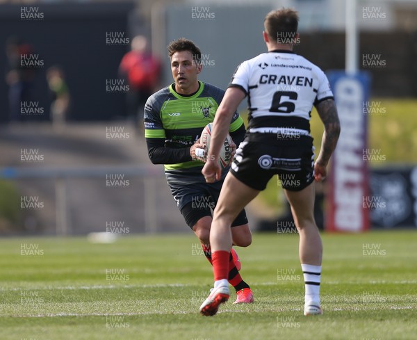 210321 West Wales Raiders v Widnes Vikings, Challenge Cup - Gavin Henson of West Wales Raiders looks to set up an attack