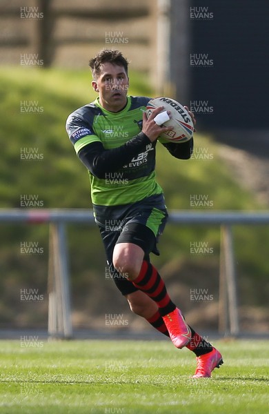 210321 West Wales Raiders v Widnes Vikings, Challenge Cup - Gavin Henson of West Wales Raiders looks to set up an attack