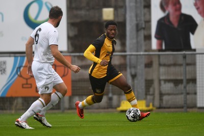 150725 - Weston-Super-Mare v Newport County - Preseason Friendly - Bobby Kamwa of Newport County