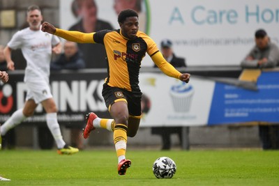 150725 - Weston-Super-Mare v Newport County - Preseason Friendly - Bobby Kamwa of Newport County