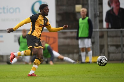 150725 - Weston-Super-Mare v Newport County - Preseason Friendly - Bobby Kamwa of Newport County