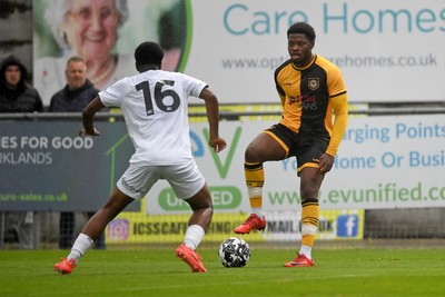150725 - Weston-Super-Mare v Newport County - Preseason Friendly - Bobby Kamwa of Newport County