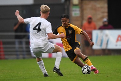 150725 - Weston-Super-Mare v Newport County - Preseason Friendly - Armani Babah of Newport County