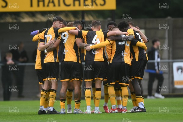 150725 - Weston-Super-Mare v Newport County - Preseason Friendly - Newport huddle