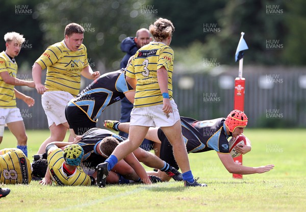 070922 - Whitchurch High School v Bridgend College - National Schools & Colleges League - James Steel scores a try