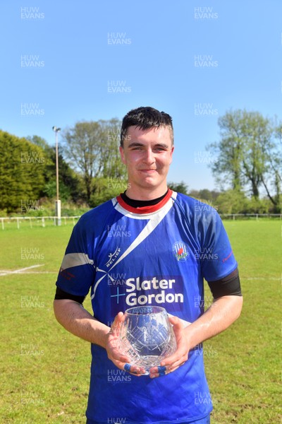 050518 - Whitehead RFC v Trinant RFC - WRU Division 3 East C -   Tom Blacker is pictured with the trophy
