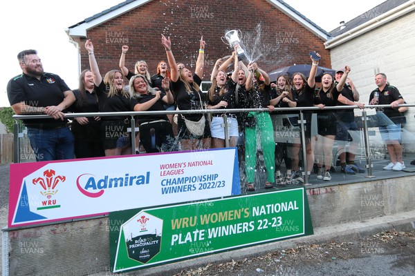 080723 -  Admiral National League Women’s Championship Winners Whitland Ladies  Whitland Ladies celebrate winning the Championship and National Plate