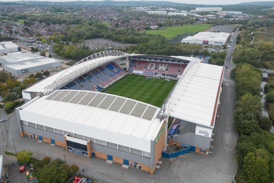 270925 - Wigan Athletic v Cardiff City - Sky Bet League 1 -  A general aerial view of The Brick Community Stadium, Home of Wigan Athletic