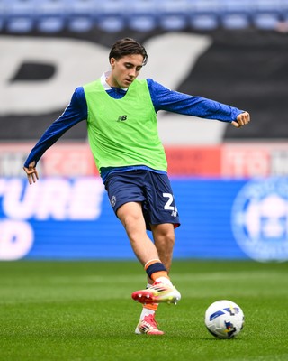 270925 - Wigan Athletic v Cardiff City - Sky Bet League 1 -  Joel Colwill of Cardiff City during the pre-game warmup