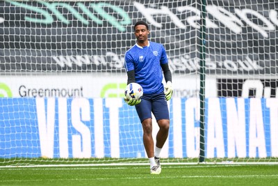 270925 - Wigan Athletic v Cardiff City - Sky Bet League 1 -  Nathan Trott of Cardiff City during the pre-game warmup