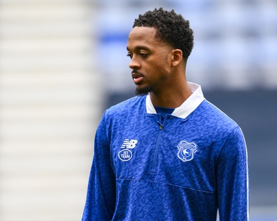 270925 - Wigan Athletic v Cardiff City - Sky Bet League 1 -  Chris Willock of Cardiff City during the pre-game warmup