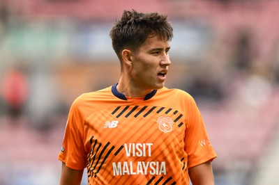 270925 - Wigan Athletic v Cardiff City - Sky Bet League 1 -  Rubin Colwill of Cardiff City