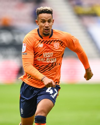 270925 - Wigan Athletic v Cardiff City - Sky Bet League 1 -  Callum Robinson of Cardiff City in action
