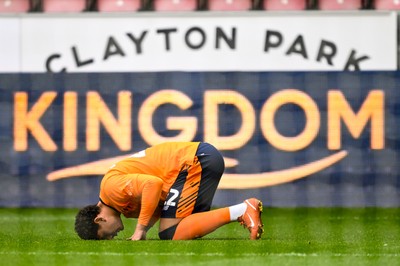 270925 - Wigan Athletic v Cardiff City - Sky Bet League 1 -  Yousef Salech of Cardiff City celebrates his goal to make it 2-0