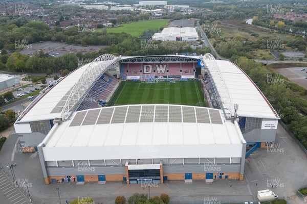 270925 - Wigan Athletic v Cardiff City - Sky Bet League 1 -  A general aerial view of The Brick Community Stadium, Home of Wigan Athletic