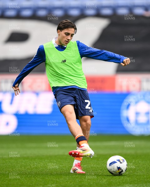 270925 - Wigan Athletic v Cardiff City - Sky Bet League 1 -  Joel Colwill of Cardiff City during the pre-game warmup