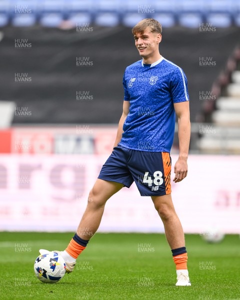 270925 - Wigan Athletic v Cardiff City - Sky Bet League 1 -  Dylan Lawlor of Cardiff City during the pre-game warmup