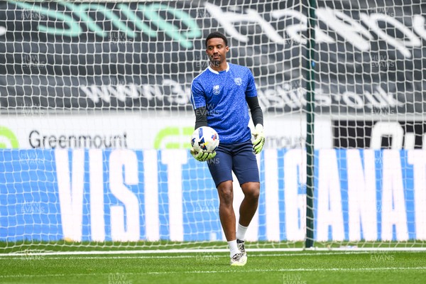 270925 - Wigan Athletic v Cardiff City - Sky Bet League 1 -  Nathan Trott of Cardiff City during the pre-game warmup