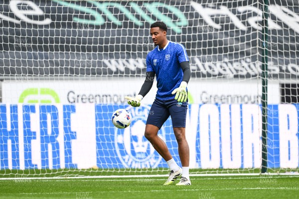 270925 - Wigan Athletic v Cardiff City - Sky Bet League 1 -  Nathan Trott of Cardiff City during the pre-game warmup