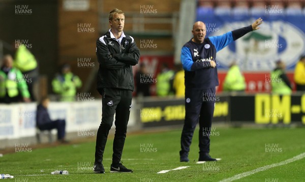 021018 - Wigan Athletic v Swansea City - SkyBet Championship - Swansea City Manager Graham Potter