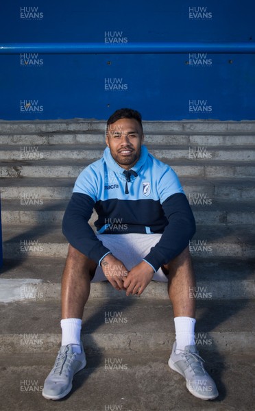270918 - Cardiff Blues rugby player Willis Halaholo at the Cardiff Arms Park