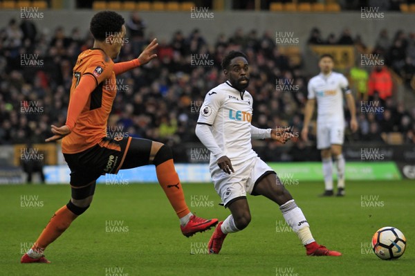 060118 - Wolverhampton Wanderers v Swansea City, FA Cup Third Round - Nathan Dyer of Swansea City in action