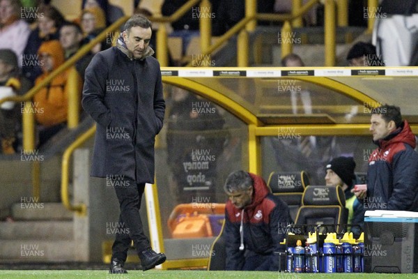 060118 - Wolverhampton Wanderers v Swansea City, FA Cup Third Round - Swansea City Manager Carlos Carvalhal during the match