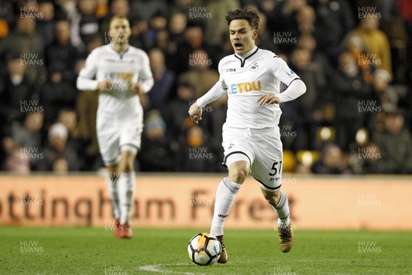060118 - Wolverhampton Wanderers v Swansea City, FA Cup Third Round - Roque Mesa of Swansea City in action