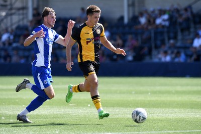 120725 - Worcester City v Newport County - Preseason Friendly - Oliver Greaves of Newport County runs in to scores the first goal of the game