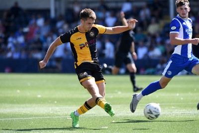 120725 - Worcester City v Newport County - Preseason Friendly - Oliver Greaves of Newport County runs in to scores the first goal of the game