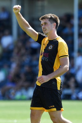 120725 - Worcester City v Newport County - Preseason Friendly - Oliver Greaves of Newport County celebrates after he scores the first goal of the game